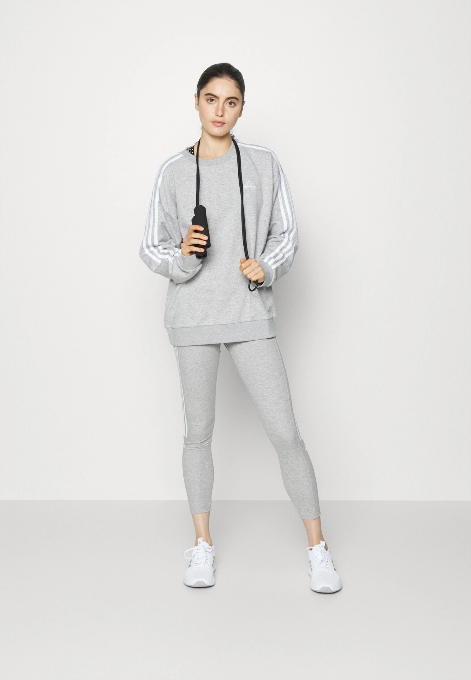 ADIDAS PERFORMANCE Aeroready Designed To Move Cotton-Touch 7/8 - Leggings - Medium Grey Heather - Image 2