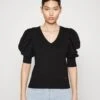 DKNY Vneck Puff Sweater - Basic T-Shirt