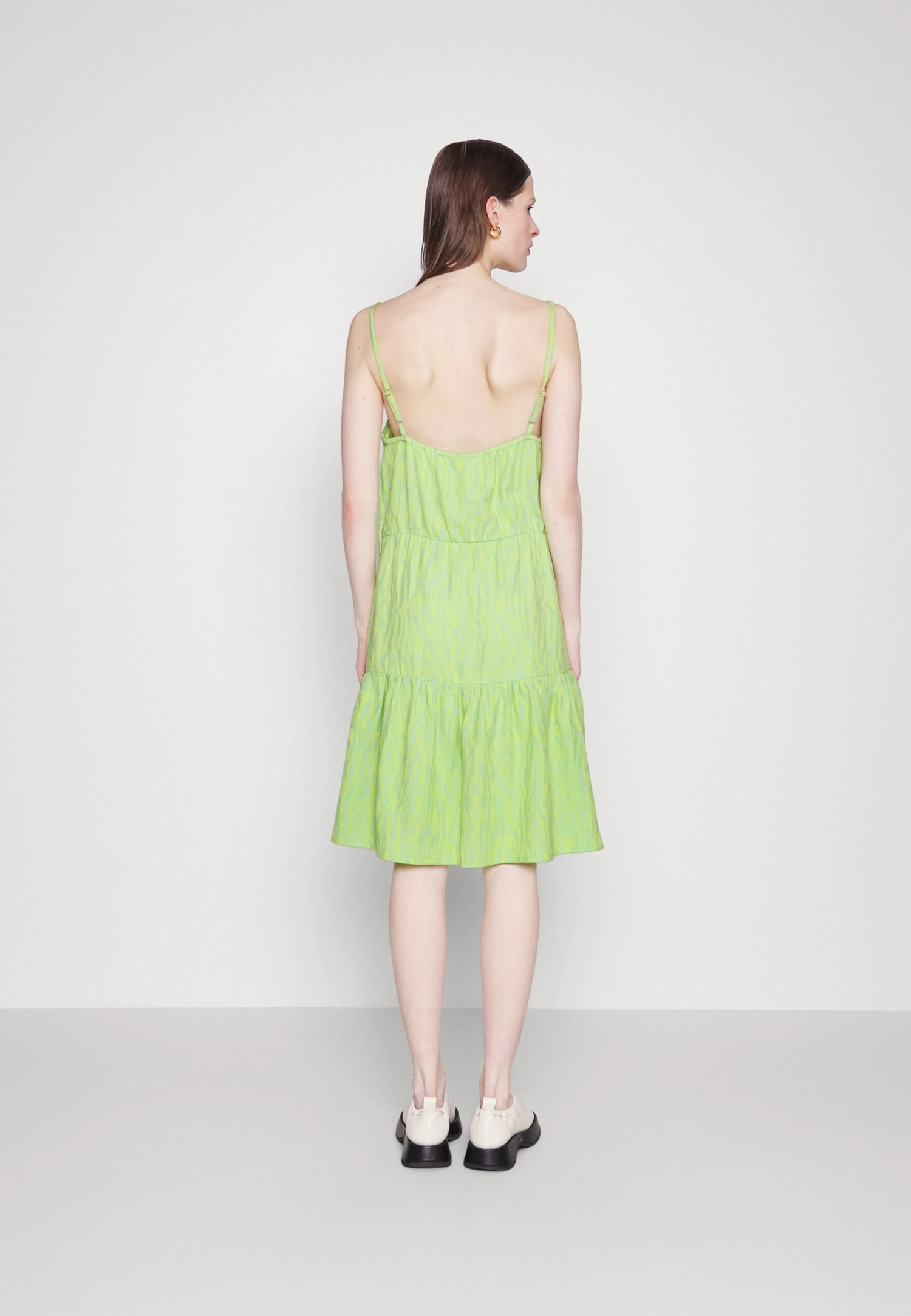 Rose Short Dress- Day Dress - Wild Lime - Image 3