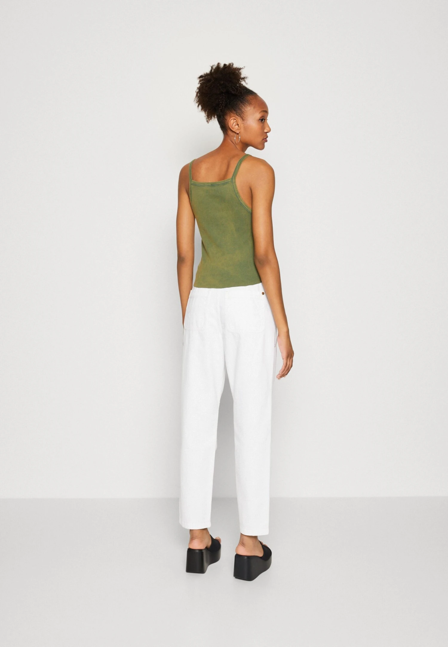 BDG Urban Outfitters Squareneck Strap Vest - Top - Green Tint - Image 3