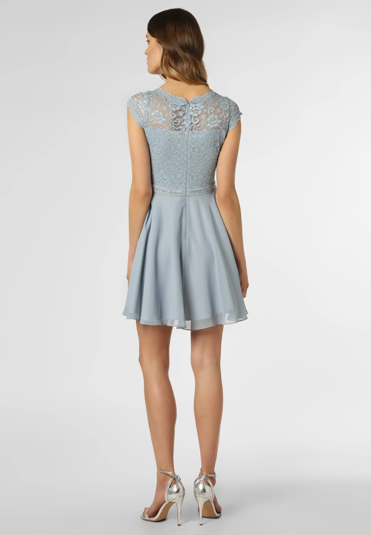 SWING Mit Paillettenbesetztem Spitzenoberteil - Cocktail Dress / Party Dress - Indigo - Image 2