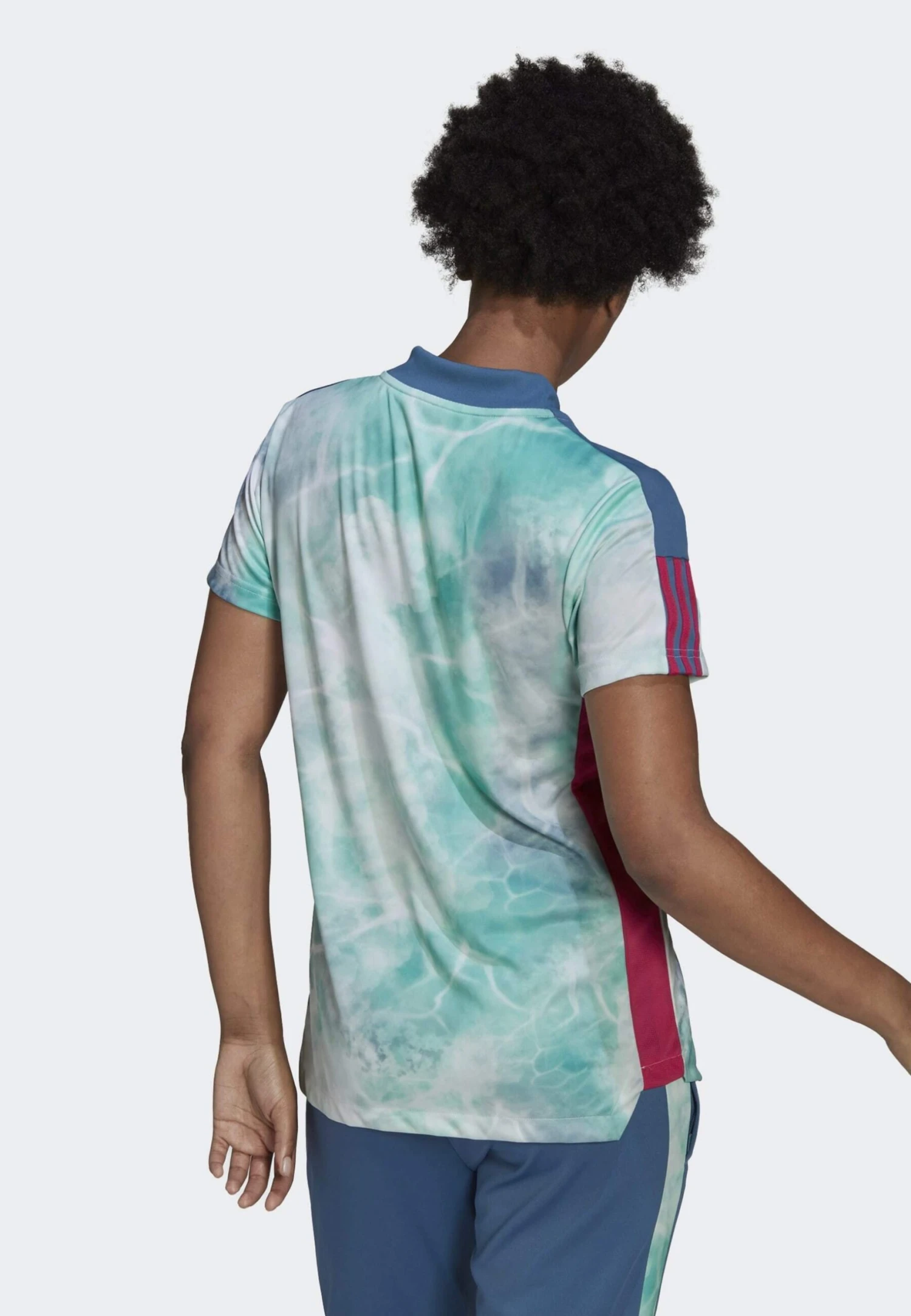 ADIDAS PERFORMANCE Tiro - Sports T-Shirt - Altered Blue Mint Rush White - Image 2