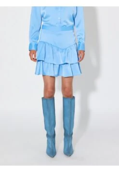 Kim Layered Skirt - A-Line Skirt - Della Robbia Blue