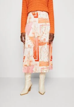 Gant Sailing Print Skirt - A-Line Skirt - Pumpkin Orange