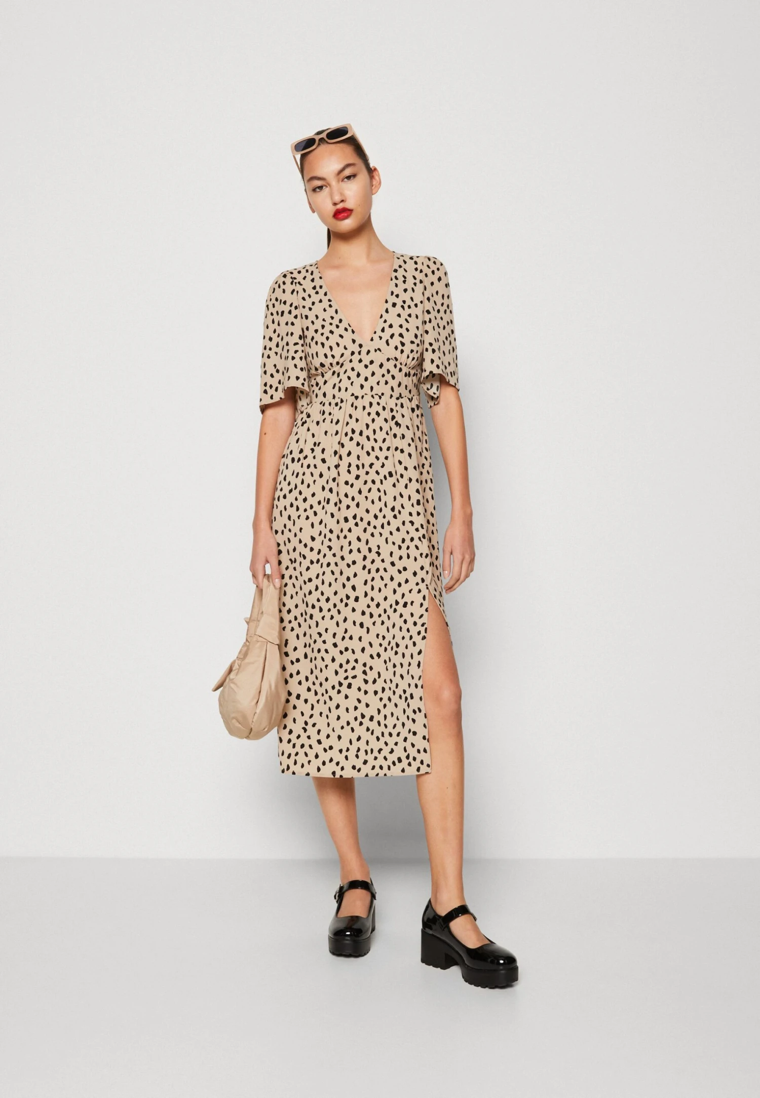 Monki Day Dress - Beige - Image 2