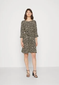 Vila Vicelina O Neck 3/4 Dress - Day Dress - Black/Sandsheel