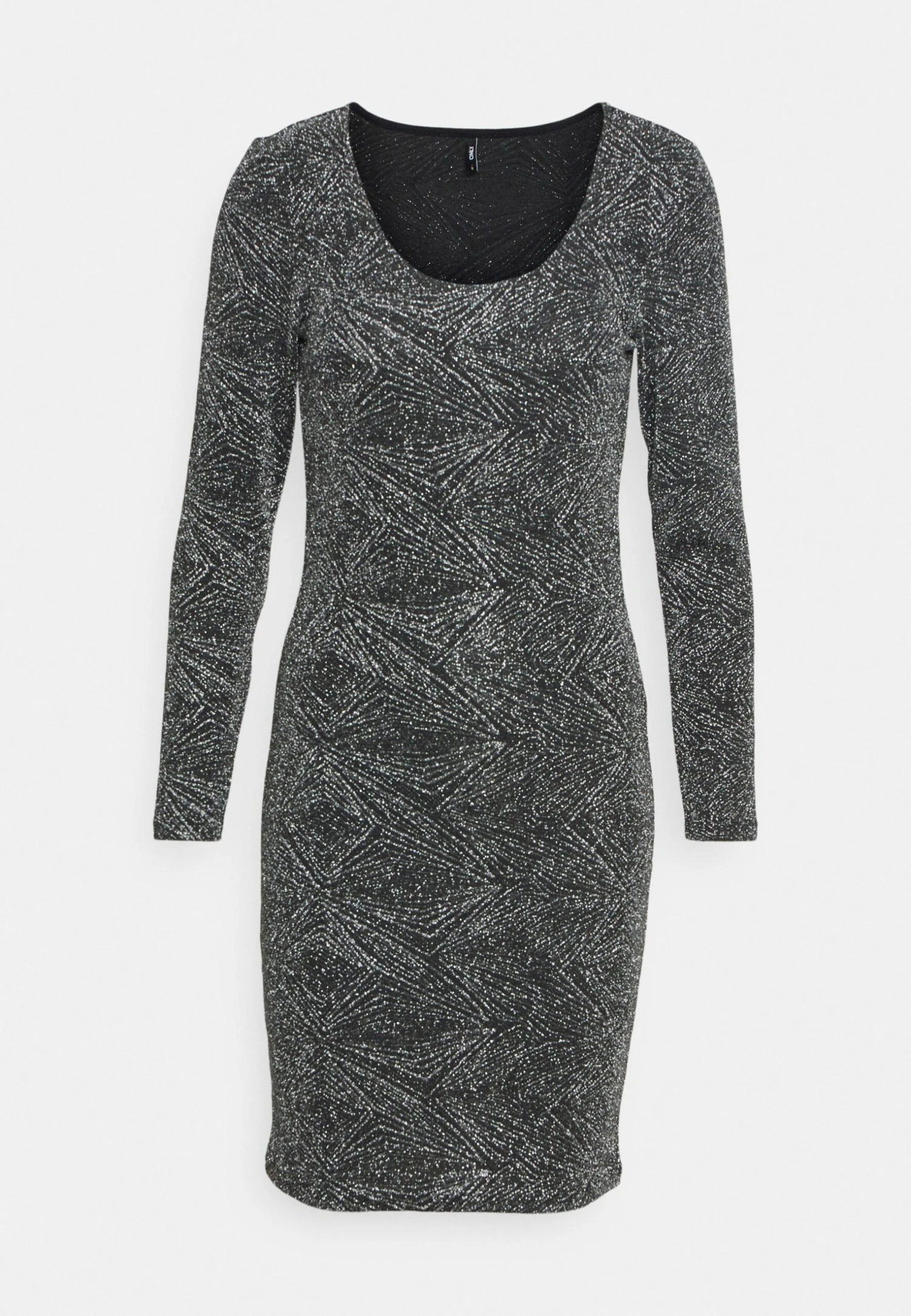 ONLY Onlshiny Glitter Dress - Cocktail Dress / Party Dress - Black/Silver - Image 4