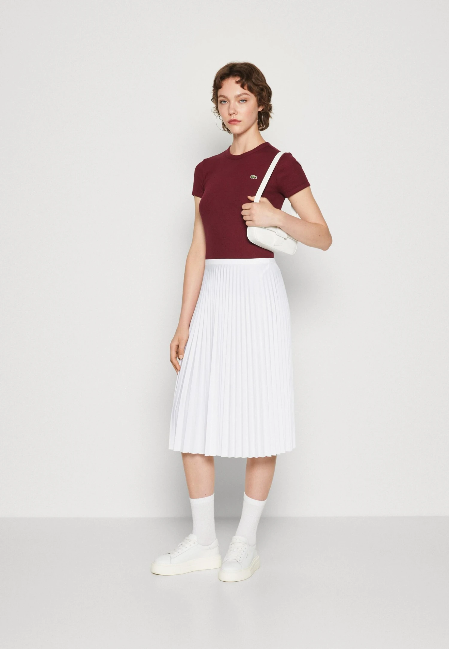 Lacoste A-Line Skirt - White - Image 2
