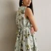 Erdem Vacation Sleeveless Volume Hem Short Dress - Shirt Dress - Mint