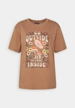 Even&Odd Print T-Shirt - Brown