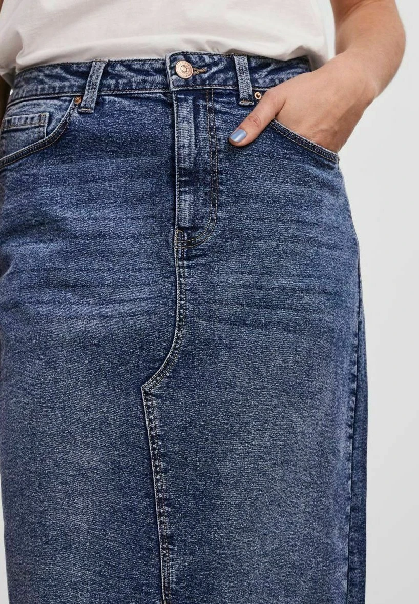 Pieces Pcjessie - Pencil Skirt - Medium Blue Denim - Image 4