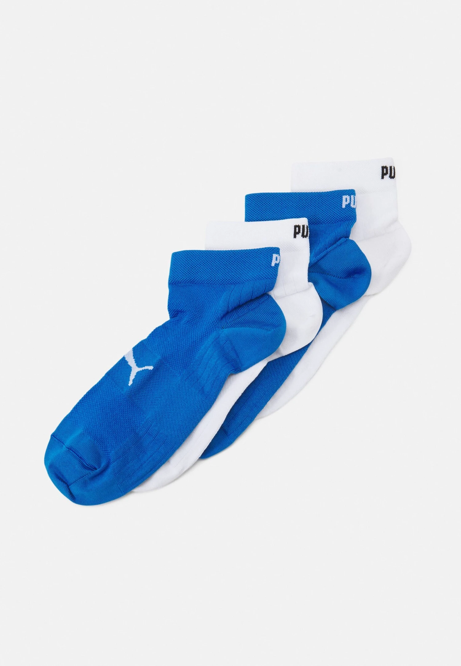 Puma Sport Light Quarter Unisex 4 Pack - Sports Socks - Blue/White