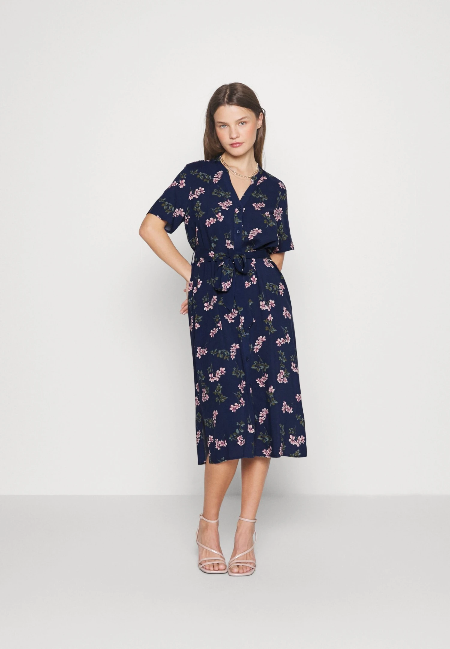Vero Moda Petite Vmvica Shirt Dress - Shirt Dress - Dark Blue Deinim - Image 2