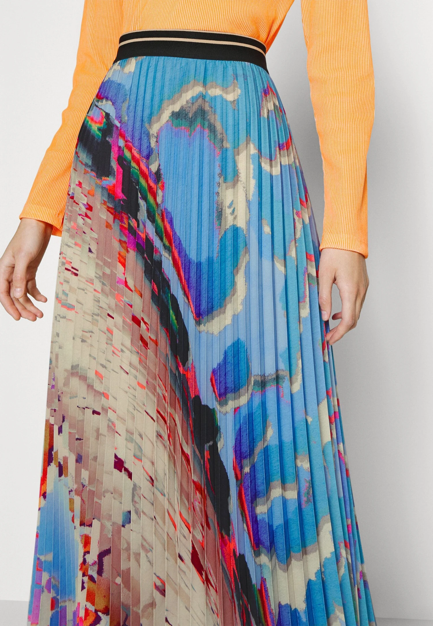 MARC CAIN A-Line Skirt - Dark Summer Sky - Image 6