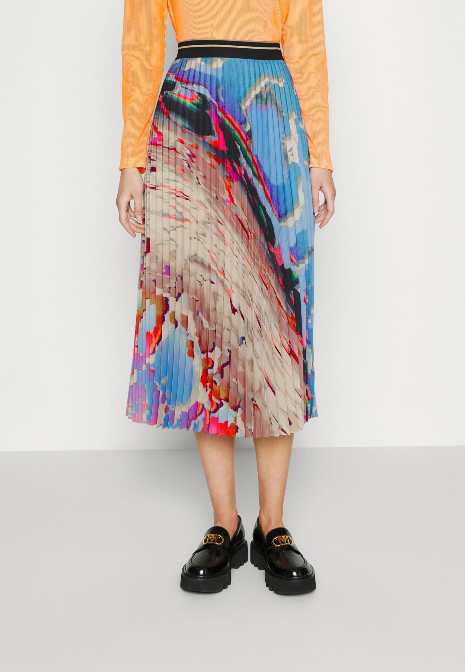 MARC CAIN A-Line Skirt - Dark Summer Sky