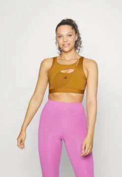 ADIDAS PERFORMANCE Pwi L Ms Hiit - Medium Support Sports Bra - Bronze Strata/Blue Fusion