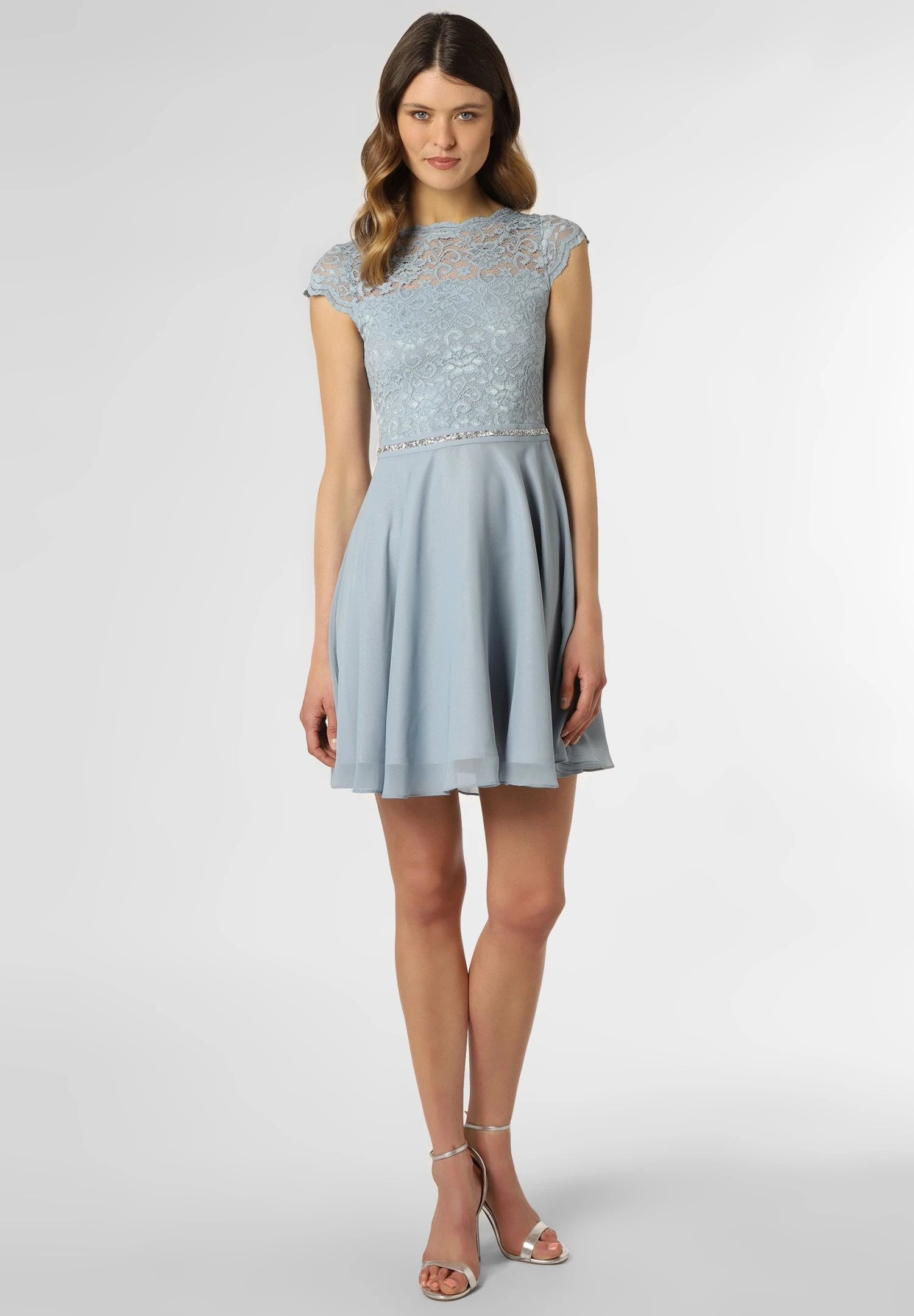 SWING Mit Paillettenbesetztem Spitzenoberteil - Cocktail Dress / Party Dress - Indigo