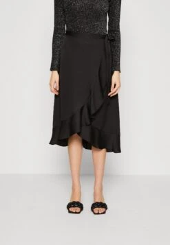 Vila Viellette Wrap - A-Line Skirt - Black