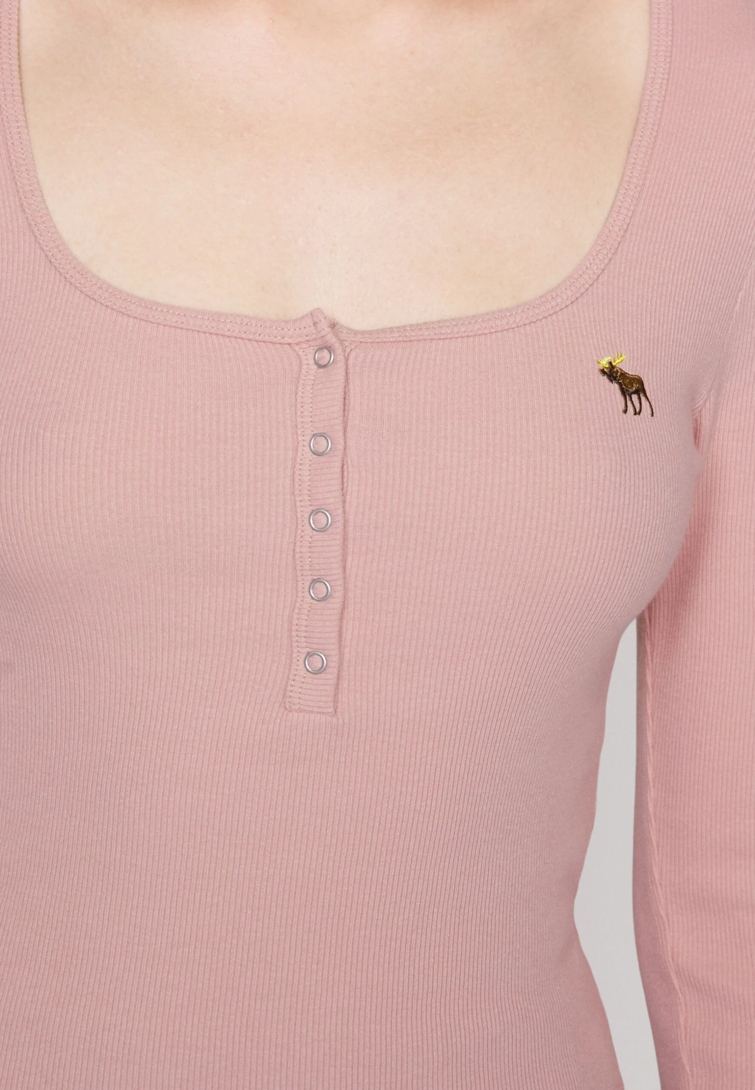 Abercrombie & Fitch Long Sleeved Top - Light Pink - Image 5