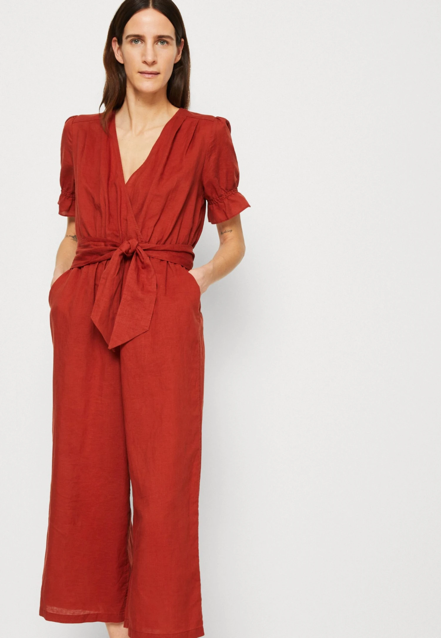ESPRIT Belted Overall - Jumpsuit - Terracotta - Image 4