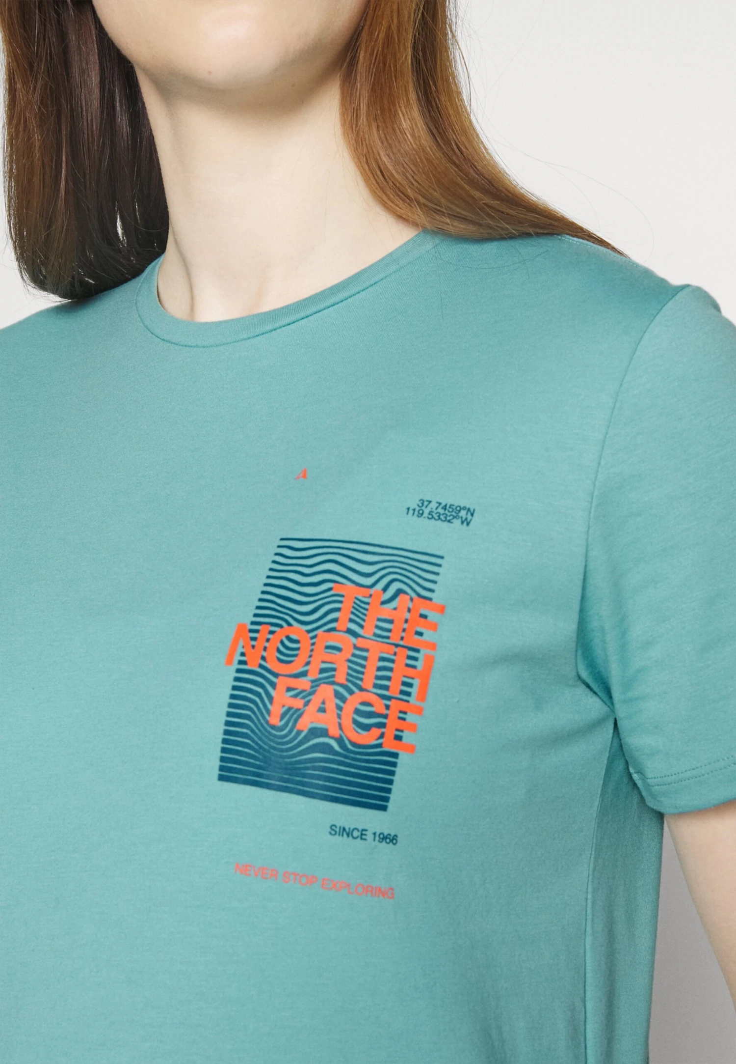 The North Face Foundation Graphic Tee - Print T-Shirt - Reef Waters - Image 7