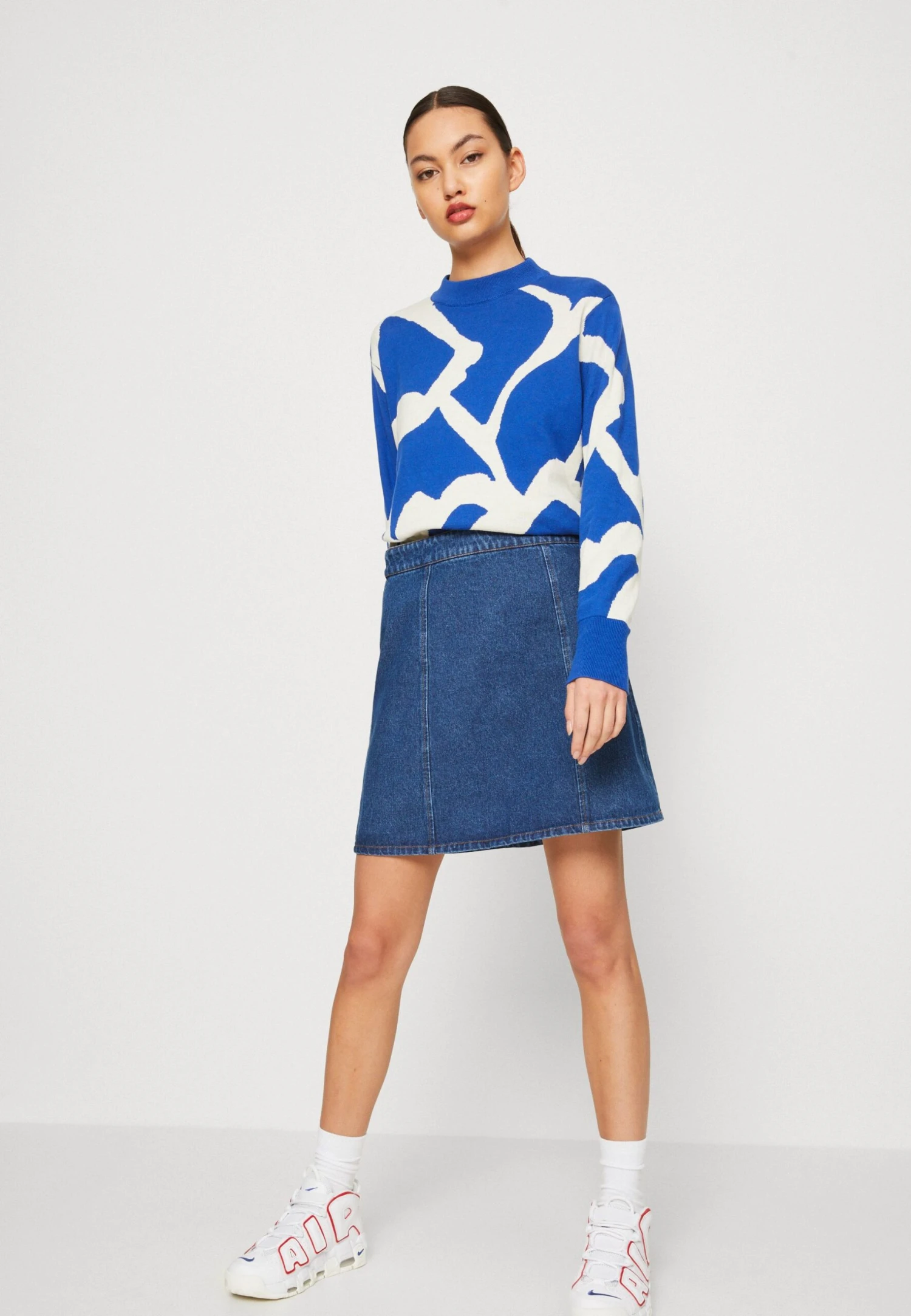 Vila Vinelly Skater Skirt - Mini Skirt - Medium Blue Denim - Image 4