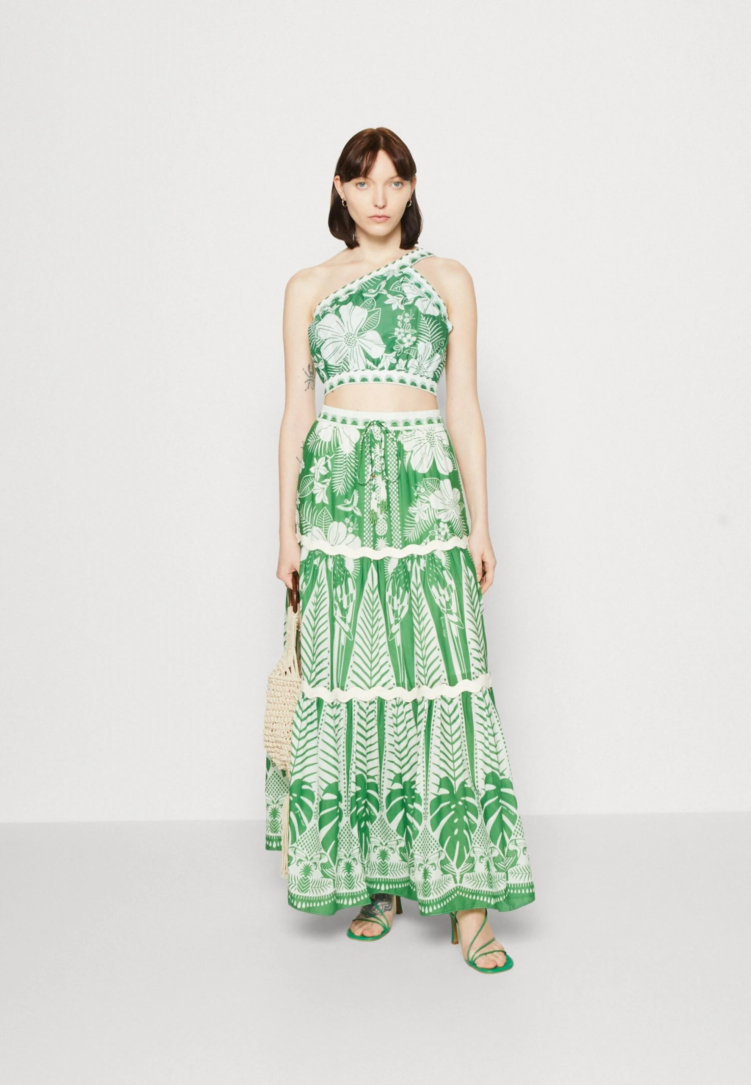 Farm Rio Macaw Elegance Skirt - Maxi Skirt - Off-White - Image 2
