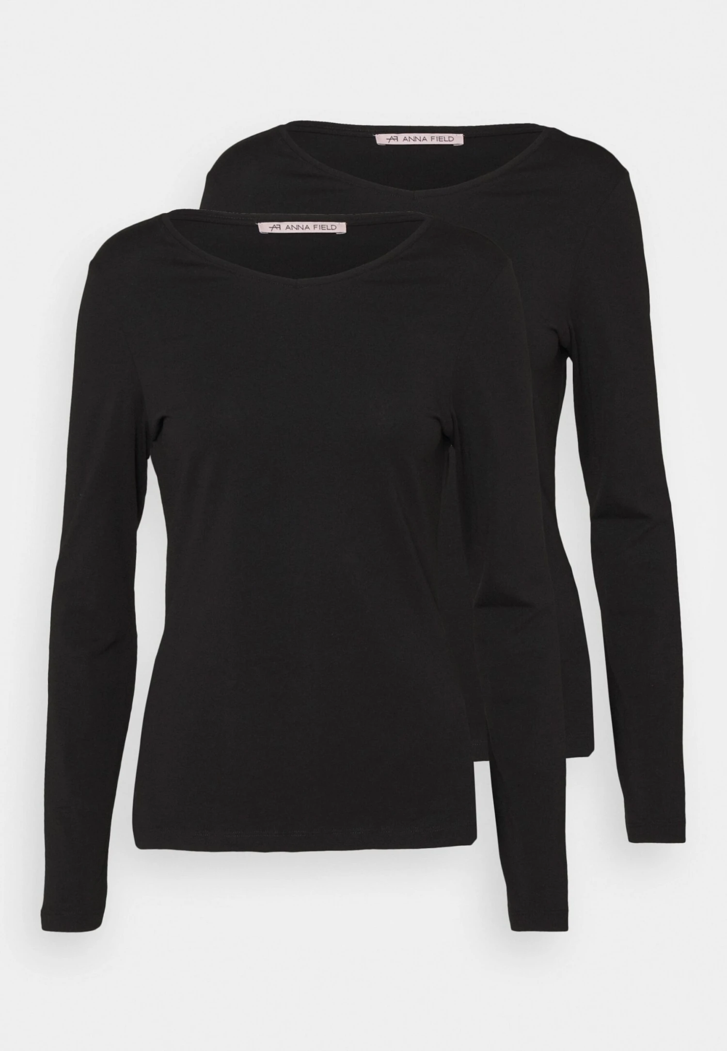 Anna Field 2 Pack - Long Sleeved Top - Black/Black