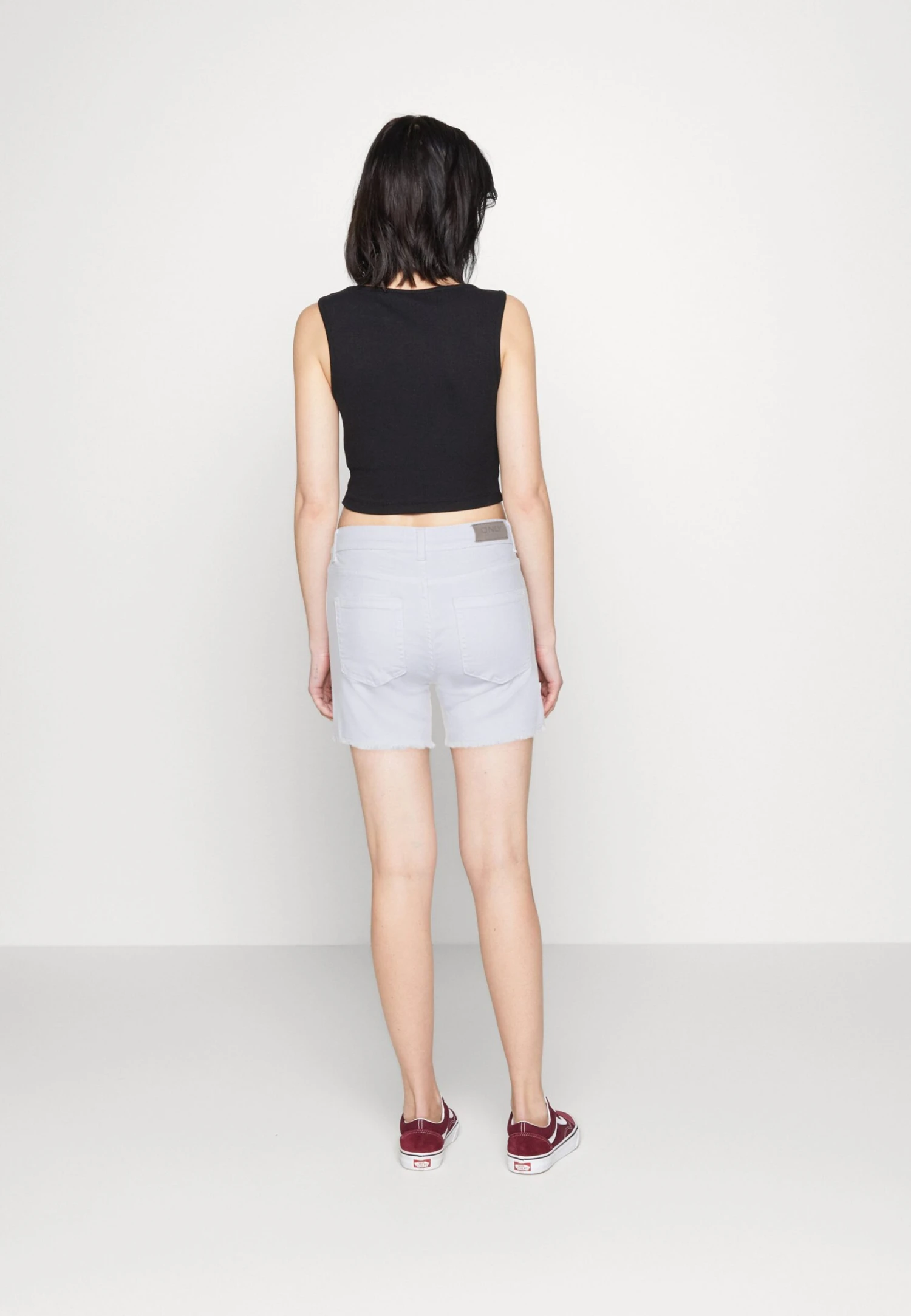 ONLY Onlblush Mid Raw - Denim Shorts - White - Image 3