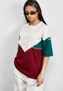 Adidas Originals Tee - Print T-Shirt - Wonderwhite/Collegiate Green/Collegiate Burgundy