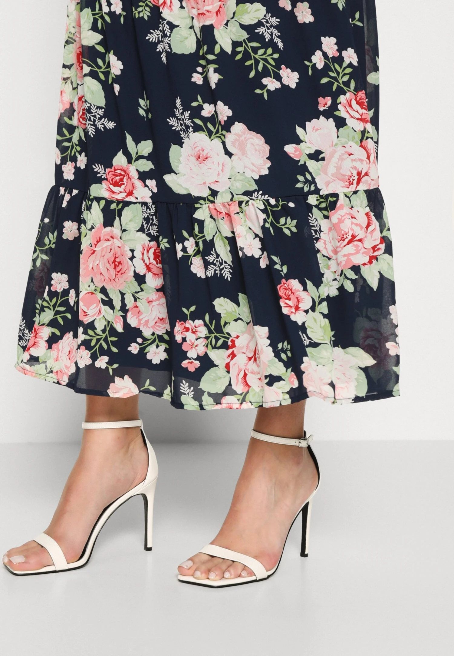 Vila Vimilina Flower Midi Skirt - A-Line Skirt - Navy - Image 4