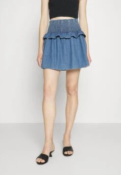 DKNY Pull On Wrap - A-Line Skirt - Sea Spray Wash