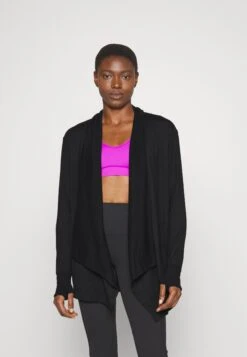 Athleta Pranayama Restore Wrap - Zip-Up Sweatshirt - Black