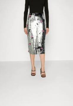 Custommade Stefani By Nbs - Pencil Skirt - Silver