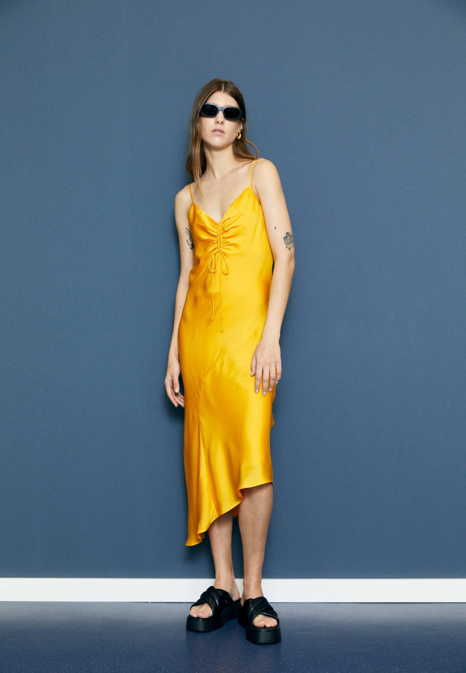 AllSaints Alexia Dress - Cocktail Dress / Party Dress - Citrus Orange