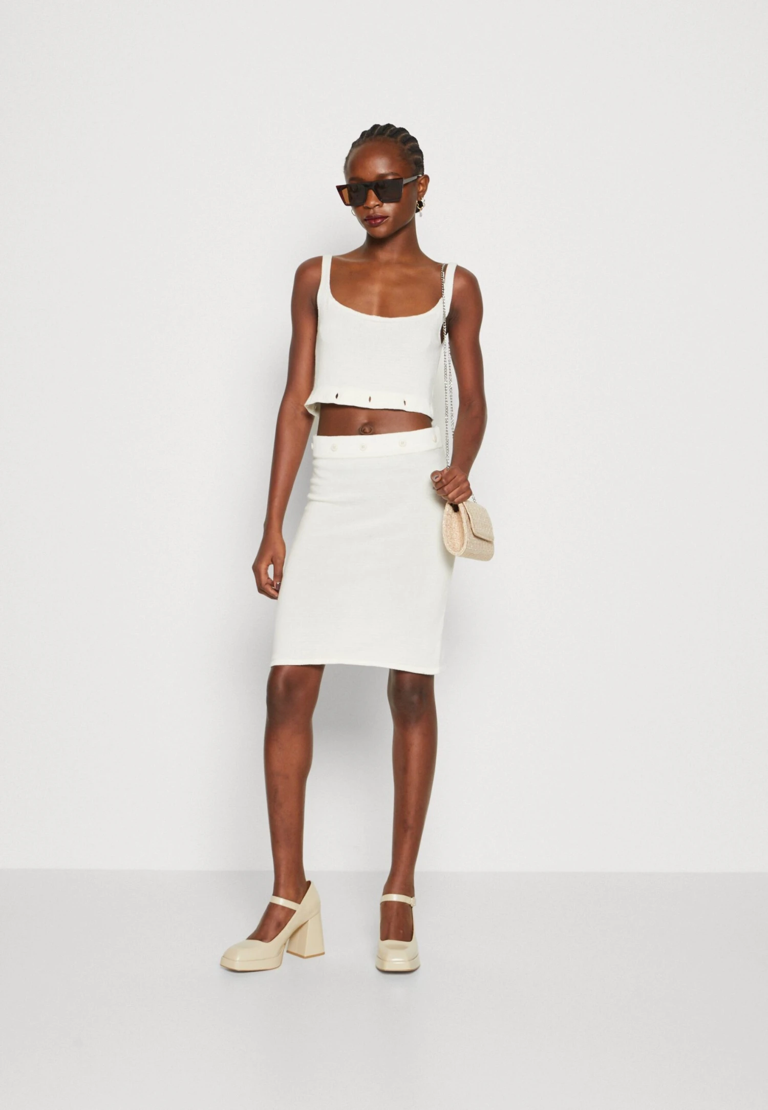 ALOHAS Ready Buttons Dress 2-In-1 - Top - Off White - Image 2