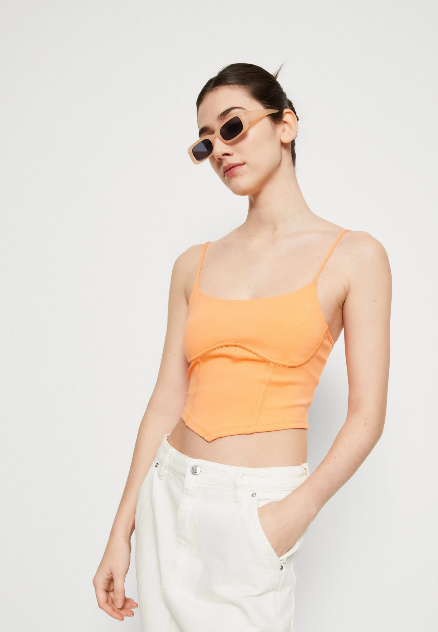 Gina Tricot Crissy Singlet - Top - Cadmium Orange - Image 4