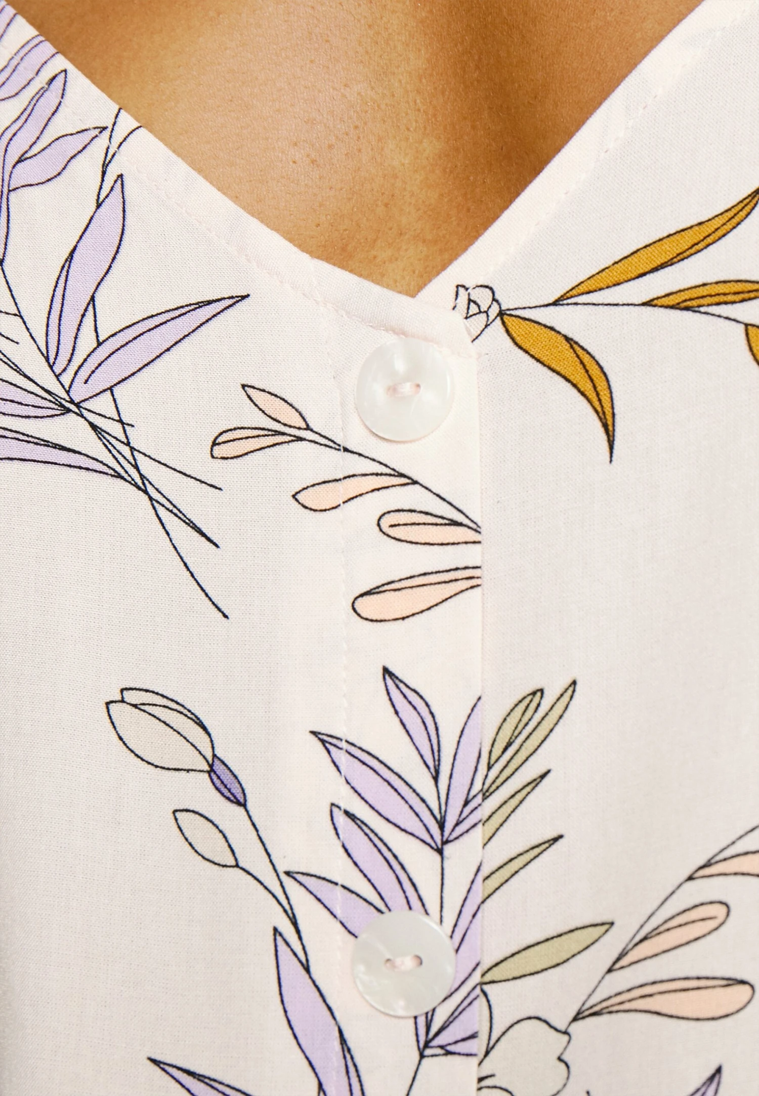 ONLY Onlnova Life Button Singlet Solid - Top - Peach Blush Leonora - Image 5