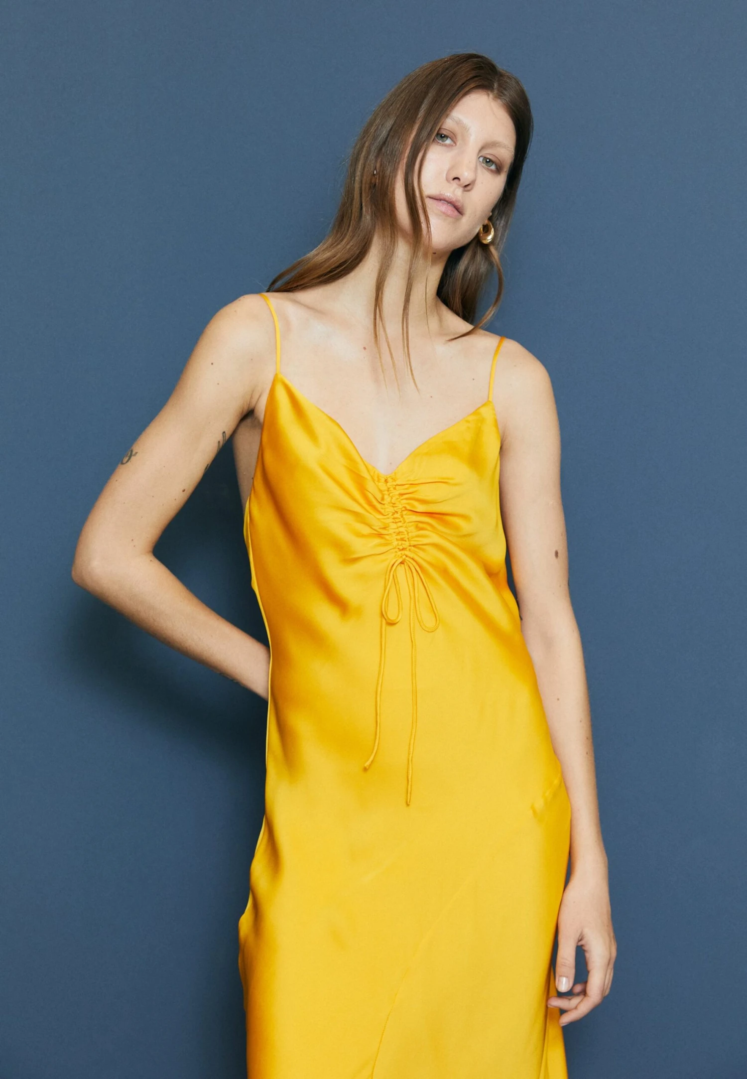 AllSaints Alexia Dress - Cocktail Dress / Party Dress - Citrus Orange - Image 3