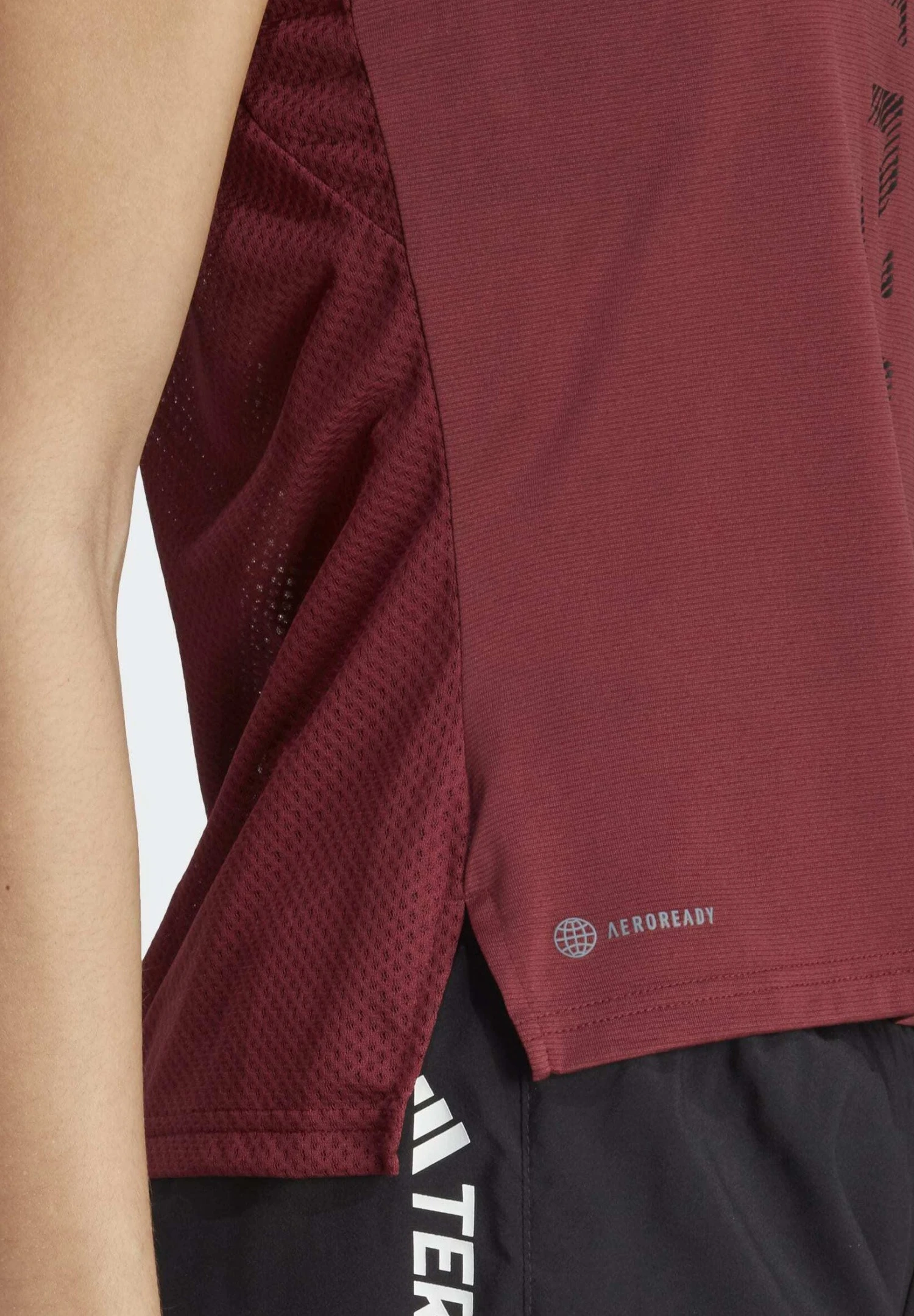 Adidas Sportswear Terrex Agravic Trail Running- Print T-Shirt - Shadow Red - Image 4