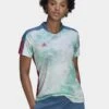 ADIDAS PERFORMANCE Tiro - Sports T-Shirt - Altered Blue Mint Rush White