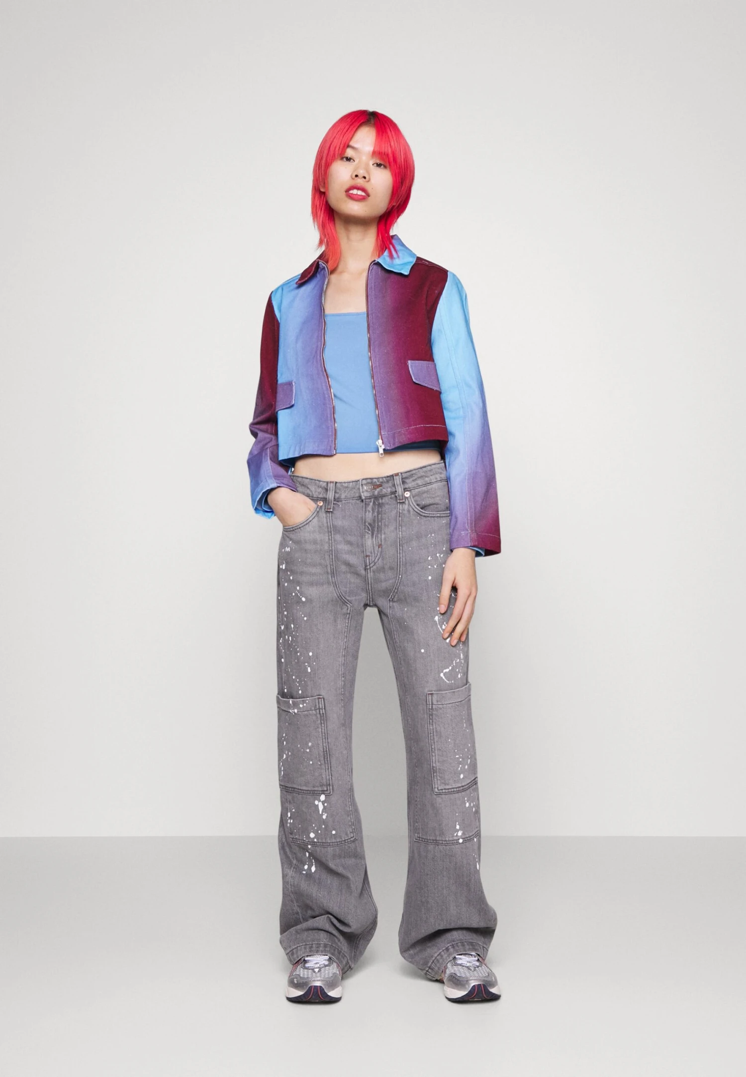 Hollister Co. Seamless Square Neck - Long Sleeved Top - Cornflower Blue - Image 2