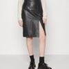 Boss Setora - Leather Skirt - Black