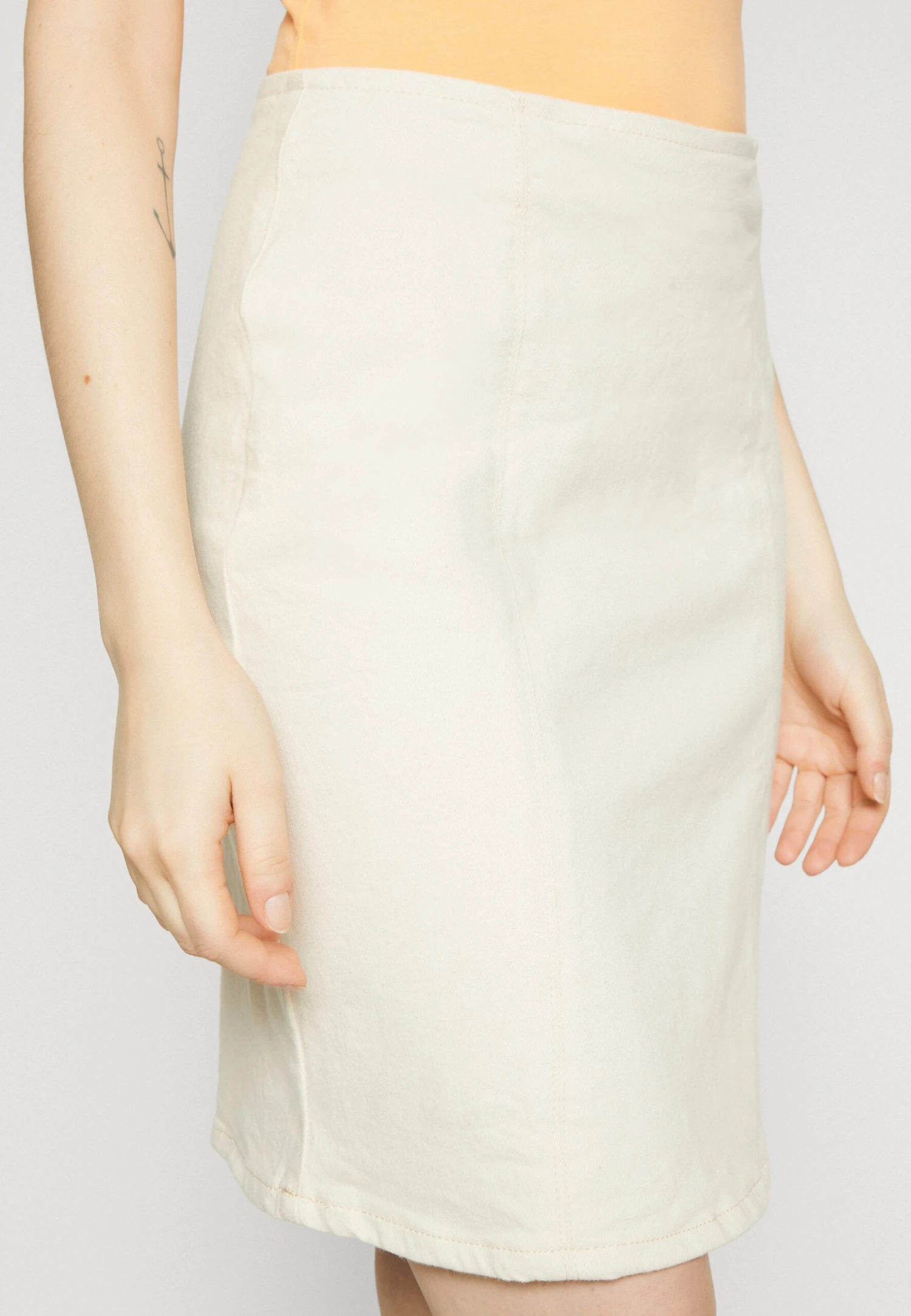 Selected Femme Slfkrista Skirt - Denim Skirt - Whisper White - Image 4