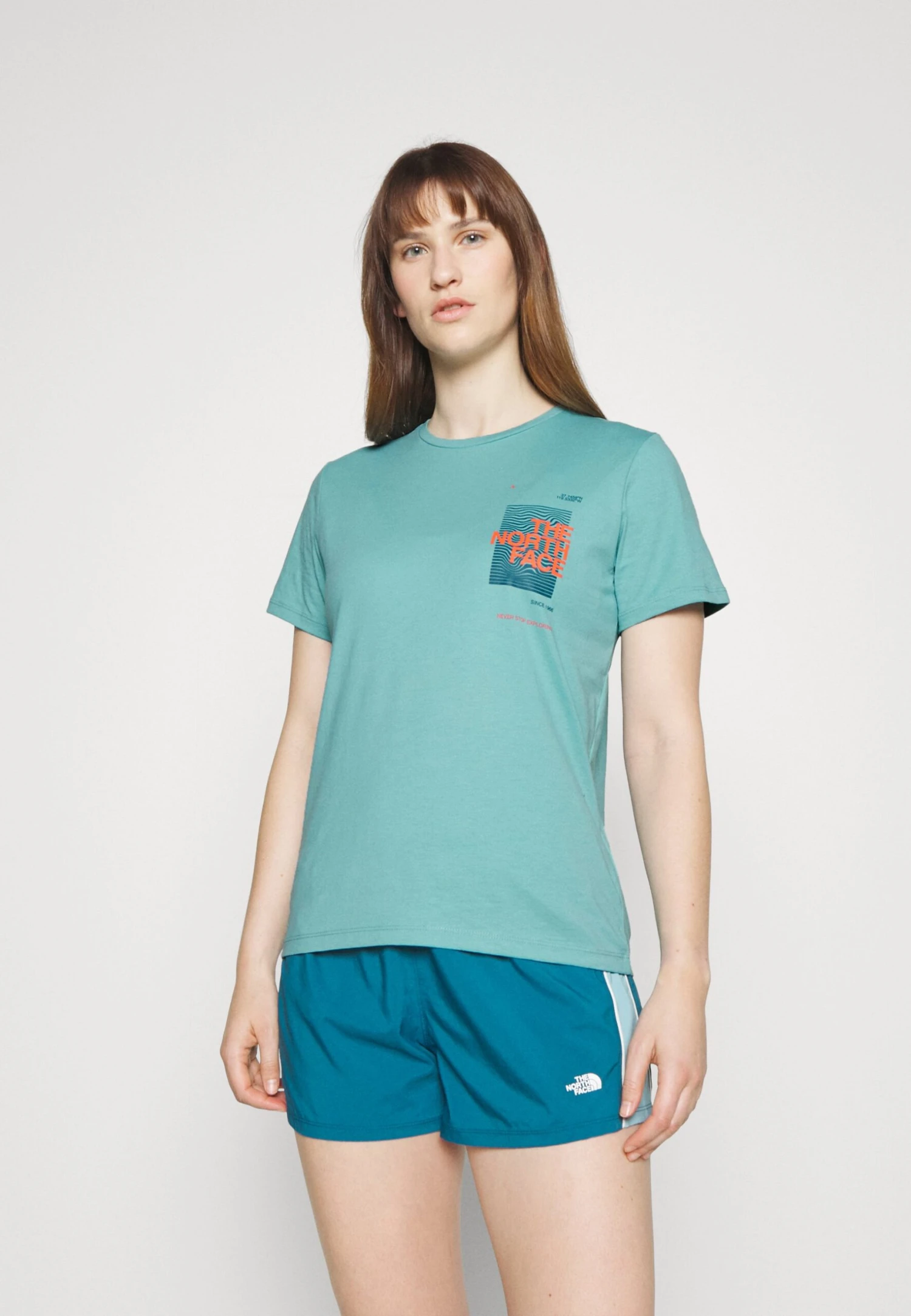 The North Face Foundation Graphic Tee - Print T-Shirt - Reef Waters