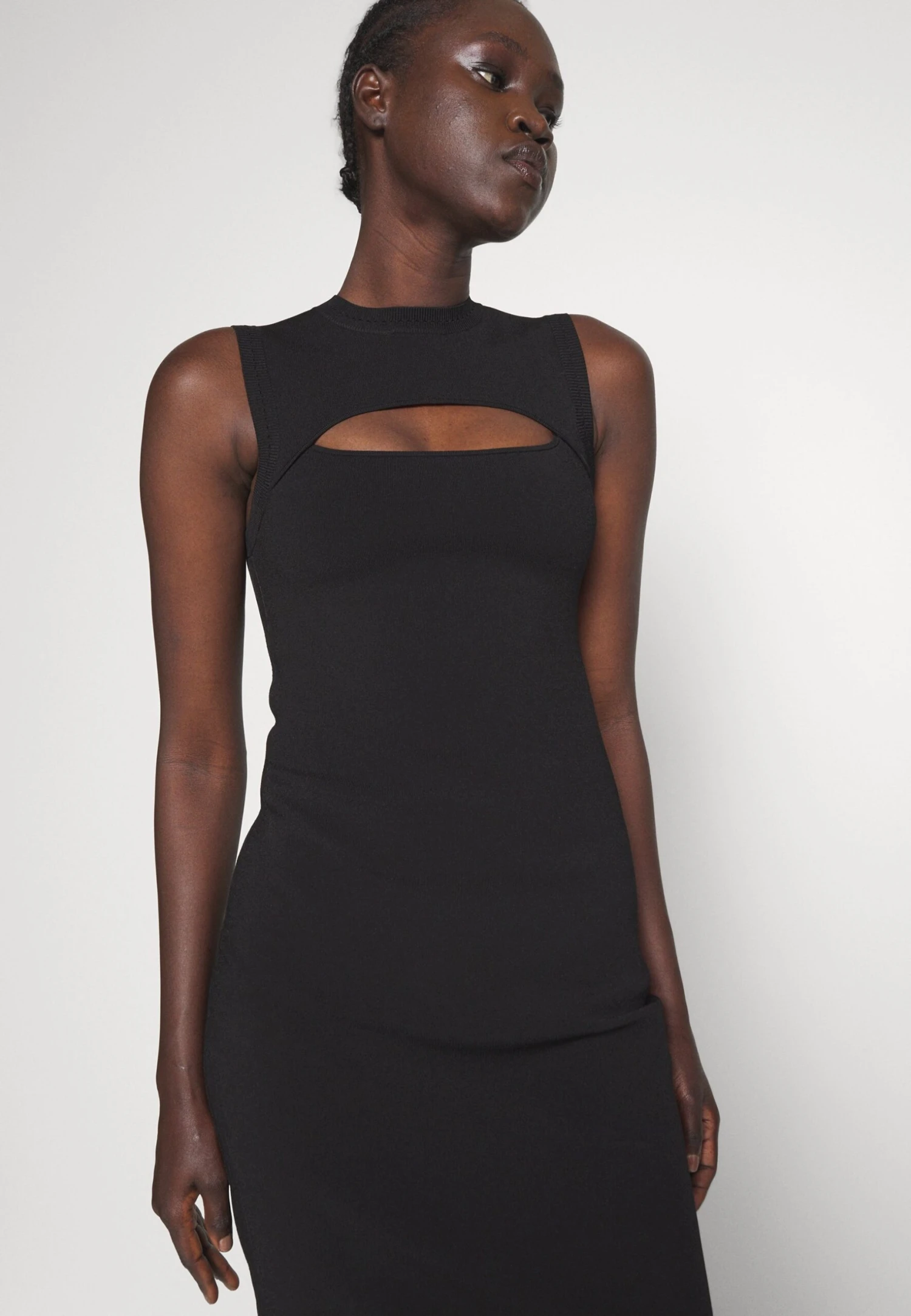 Victoria Beckham Bodyline Sleevless Cutout Midi Dress - Shift Dress - Black - Image 6