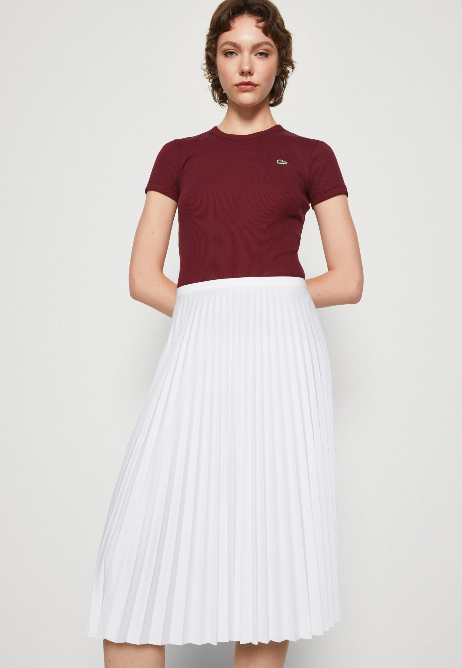 Lacoste A-Line Skirt - White - Image 4