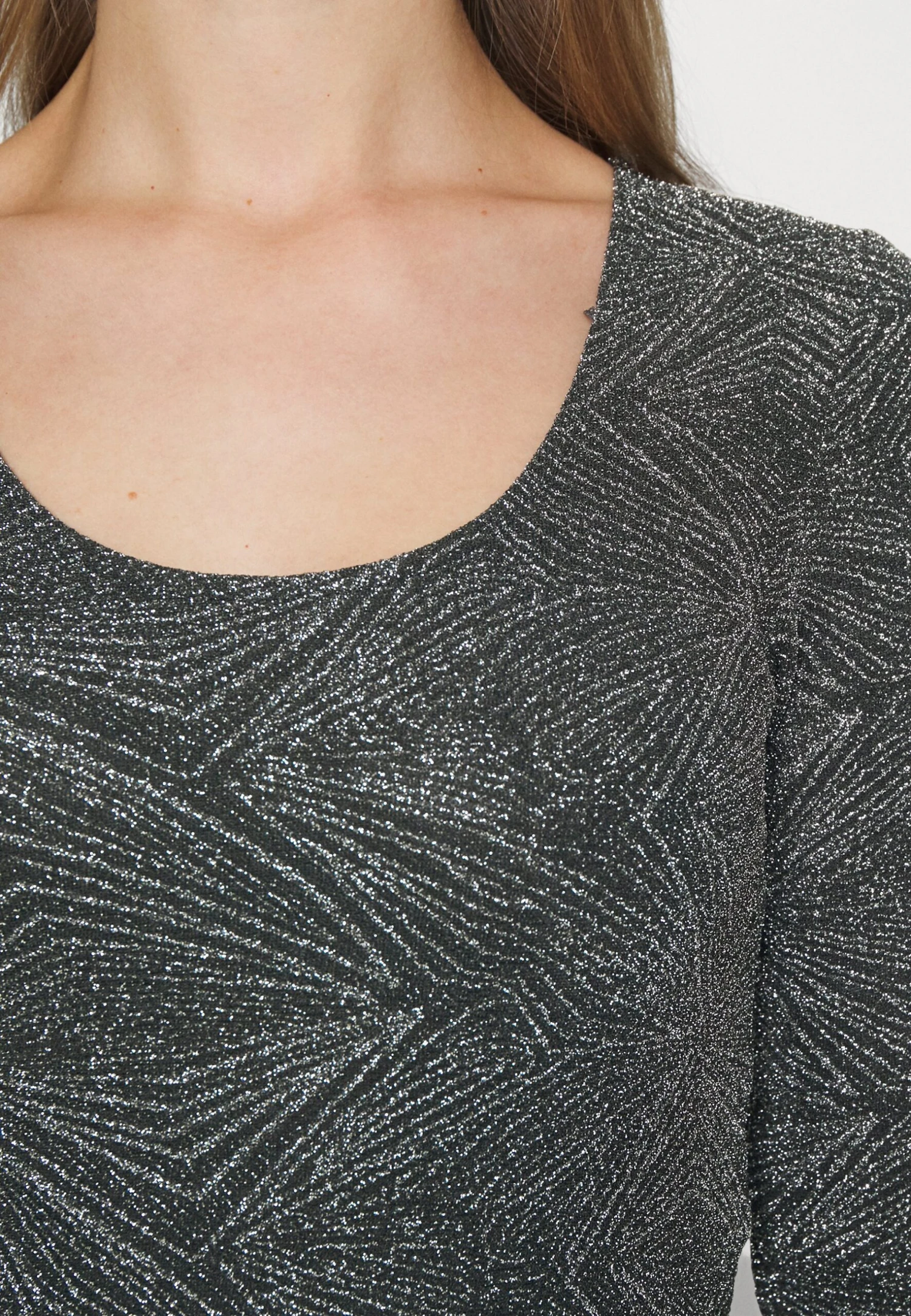 ONLY Onlshiny Glitter Dress - Cocktail Dress / Party Dress - Black/Silver - Image 5