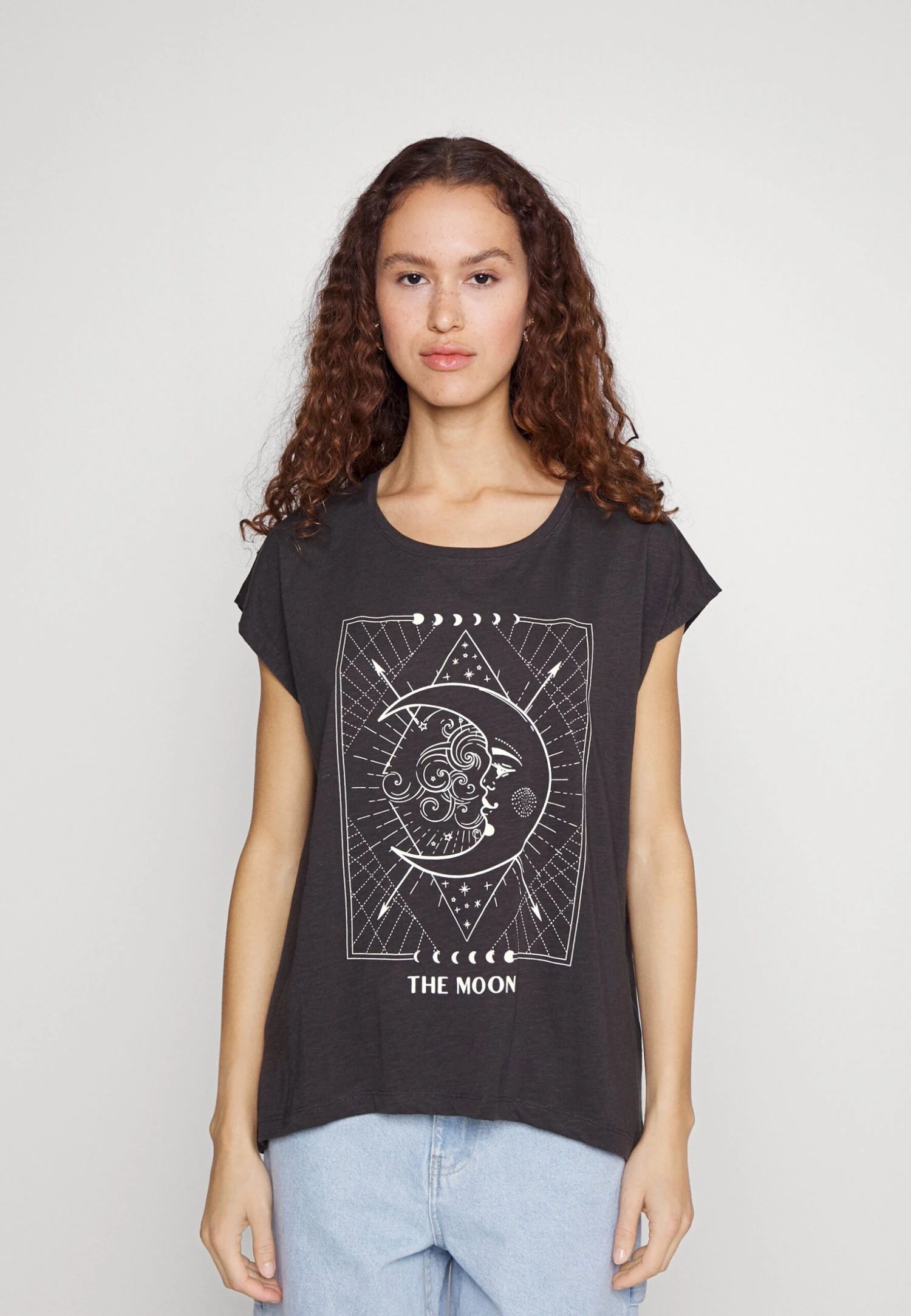 Noisy May Nmmathilde- Print T-Shirt - Obsidian