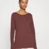Marc O'Polo Long Sleeve- Long Sleeved Top - Crimson Brown
